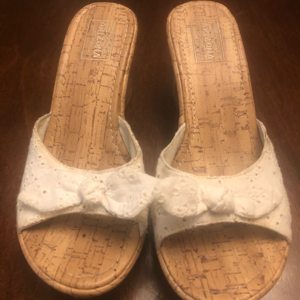 White & Tan Wedge